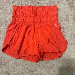 Red Free people shorts